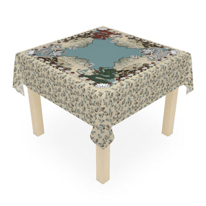 Mock Mah Jongg Mat Tablecloth on Beige - Table