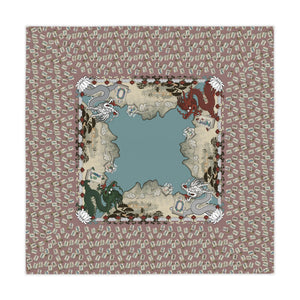 Mock Mah Jongg Mat Tablecloth on Plum