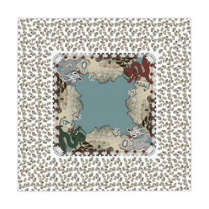 Mock Mah Jongg Mat Tablecloth on White