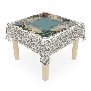 Mock Mah Jongg Mat Tablecloth on White - Table