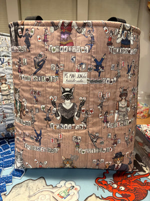 Quilted Ms. Mah Jongg Charleston Tote Bag - Mahjong front color