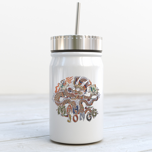 Retro Dragon Stainless Steel Mason Jar Tumbler