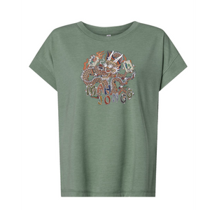 Retro Dragon T-Shirt Basil