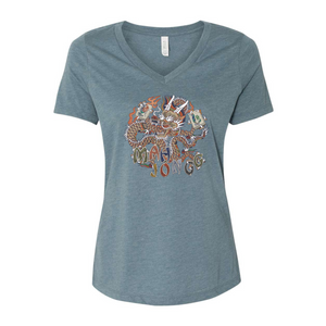 Retro Dragon T-Shirt Blue