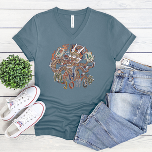 Retro Dragon T-Shirt Navy Blue