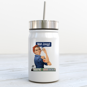 Rosie Plays Mahjong Stainless Steel Tumbler